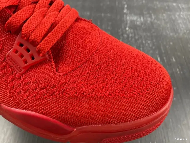 Rep TBkick Red Flyknit Jordan Retro 4 AQ3559-600 0506